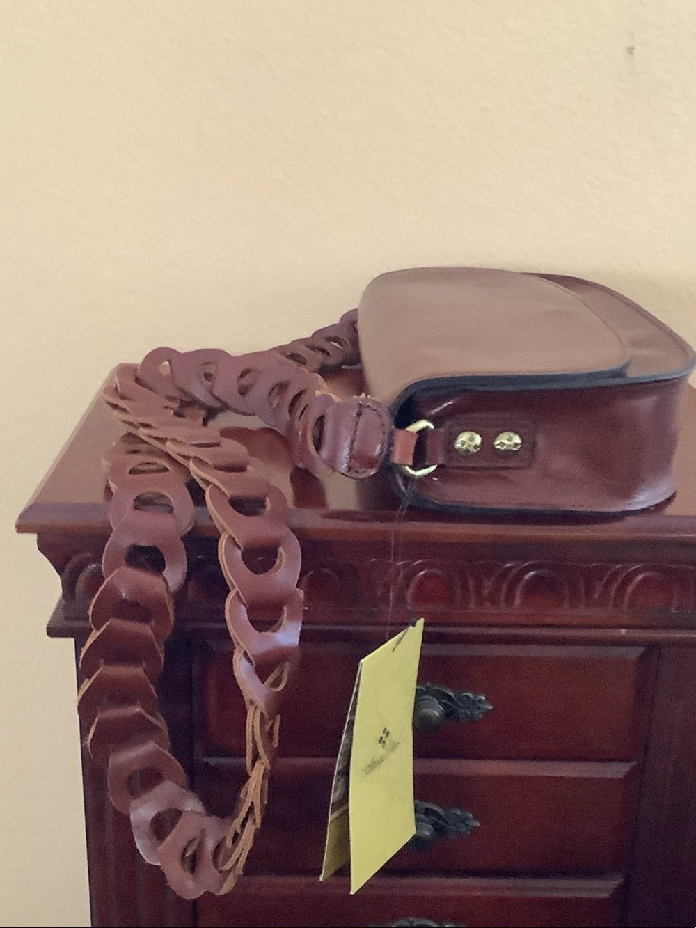 Patricia Nash Dark Brown Leather Braided-Strap Crossbody - Picture 5 of 5